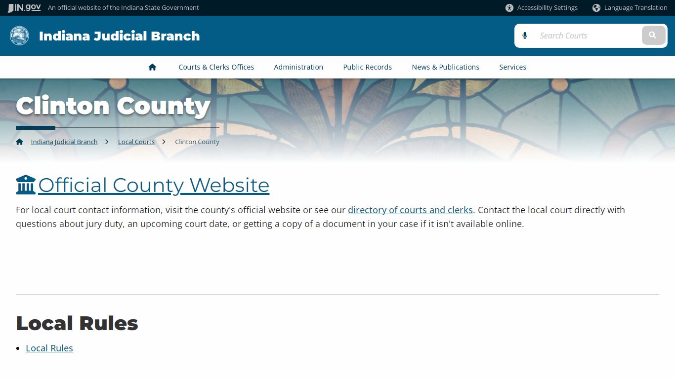 Clinton County - Indiana Judicial Branch